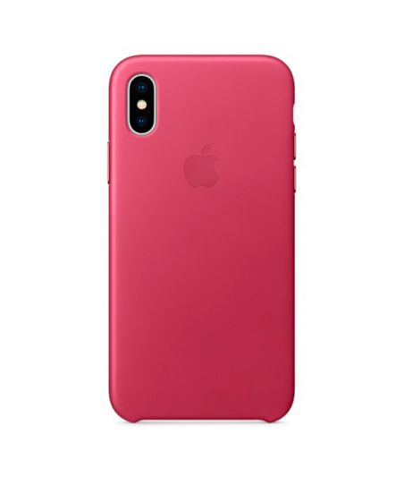 Чехол для iPhone Apple iPhone X Leather Case Pink Fuchsia